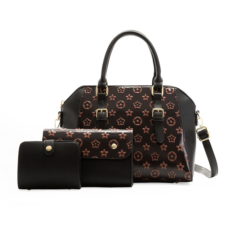 Elegant Sophisticated New Design Women High-End Print Three Set Large Capacity Bag Shoulder Bag Crossbody Bag Clutch Bag Versatile Modern Minimalist