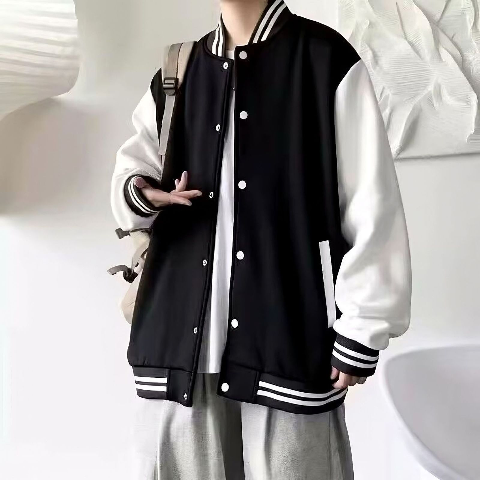 Veste de baseball de marque à la mode pour hommes printemps et automne saison 2025 nouvelle couleur d'épissage polyvalente décontractée bloquant