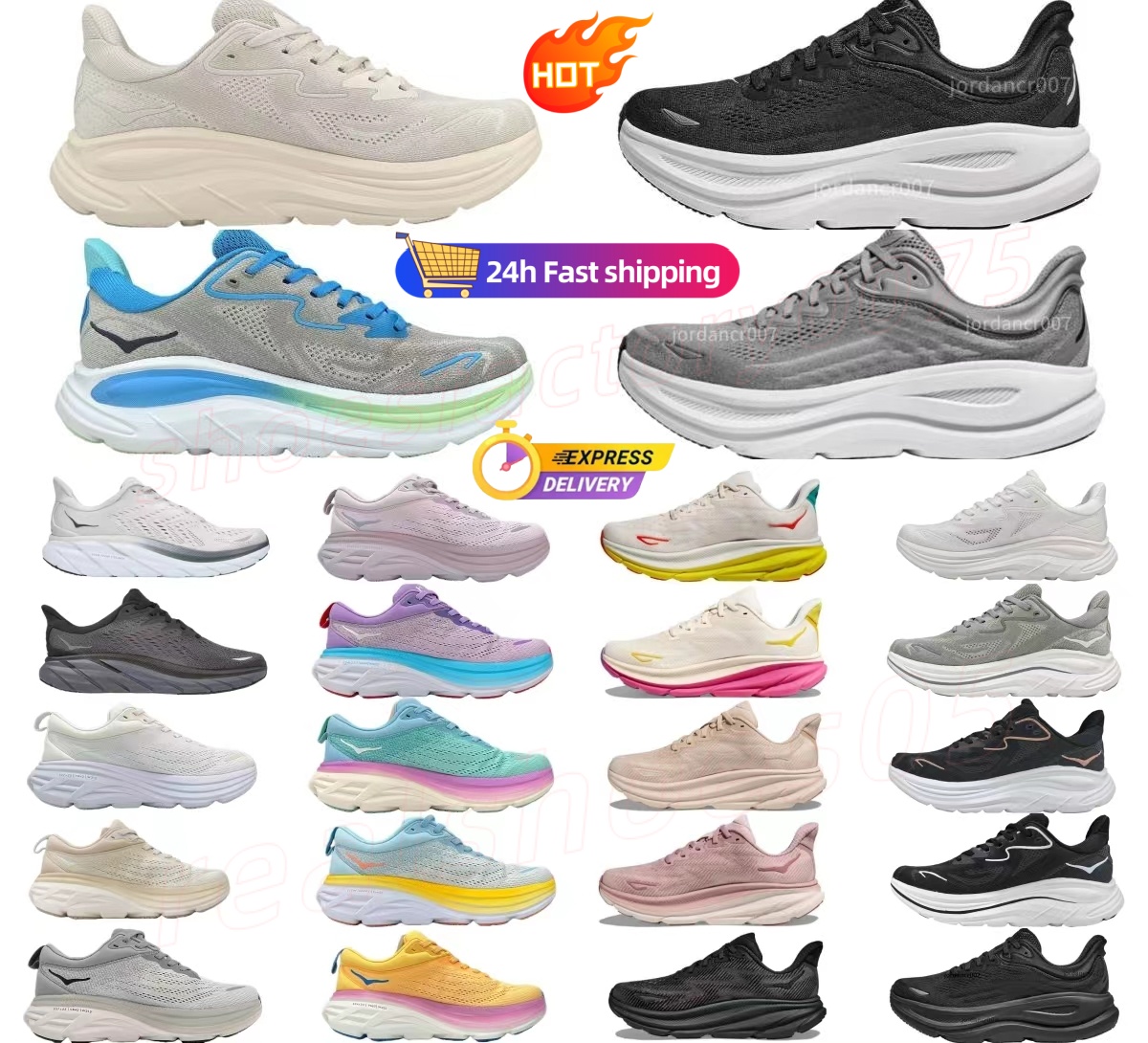 Black Friday Discount Designer Chaussures de course Baskets pour hommes Femmes Grande taille 36-46 Sports Blanc Rose Respirant Casual Gratuit ave