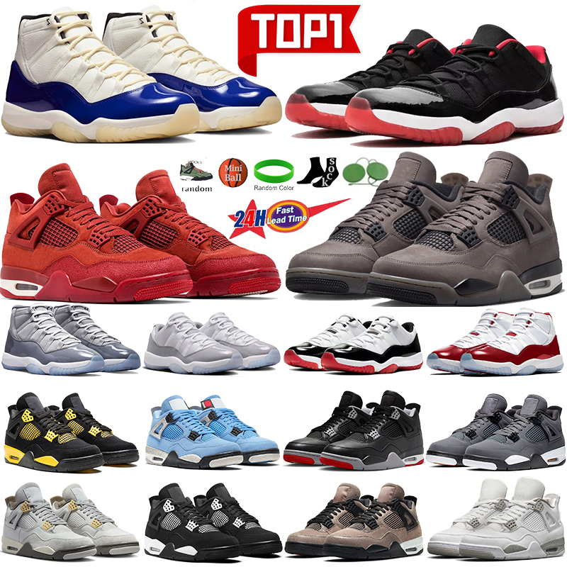 4s 11s Basketball Shoes Men Women Designer 4 11 Sneakers Rare Navy Paris Wet Cement Military Black Bred Cool Grey Cherry Mens Womens chaussures O-image-921753927
