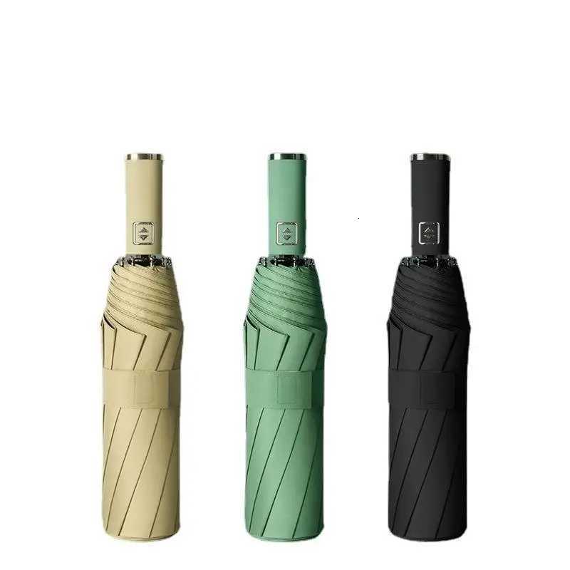 New Arrival Rebound Safety 3 Folding 10K Rib Knot Collection Reverse Automatic Rain Umbrella for Adult H251117-image-1084969945