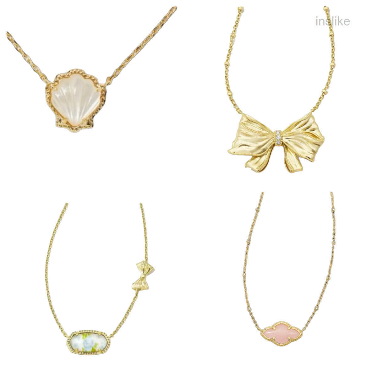 pendant cute Women necklaces designer necklaces love shack fancy bow simple lovely lady plated gold necklace delicate party luxury jewelry ha06 Q260