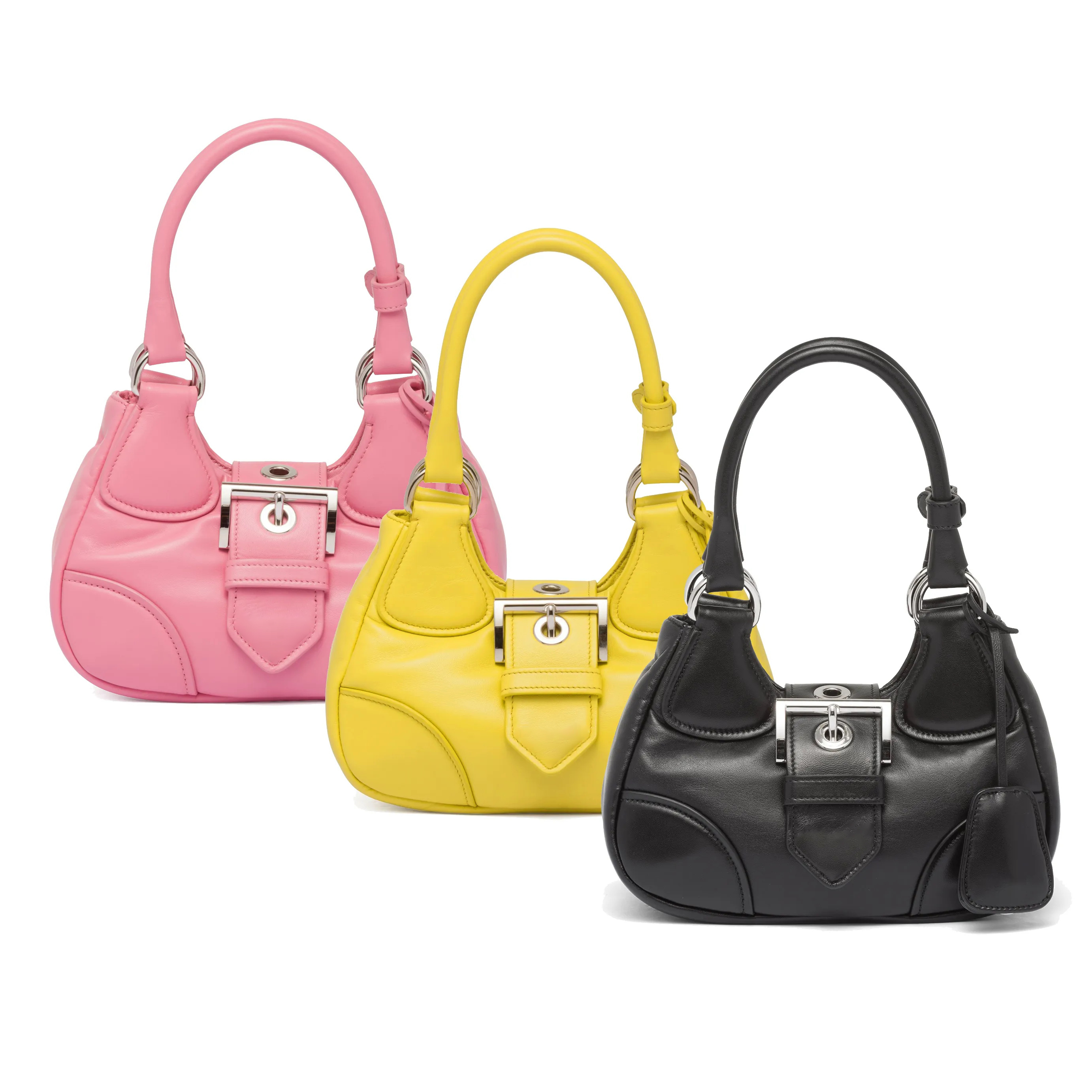 2023 Small shoulder half moon Bags top handle Luxury Genuine Leather tote handbag clutch bags Womens Designer mens nylon cross body sling pochett