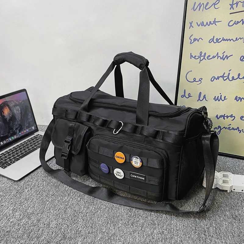 Large Capacity Nylon Travel Bag - Mens and Womens Waterproof Sports BackpackW250417-image-1053861378