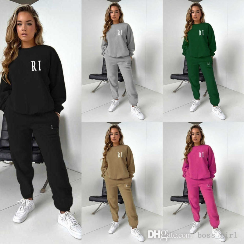 Designer d'automne de printemps Nouvelles survêtements plus taille deux pièces ensembles femmes décontractées 2 pièces tenue costumes de jogging