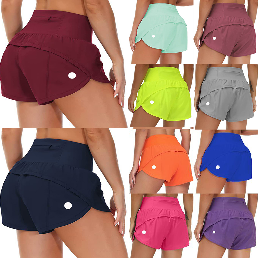 Speed Up High-Rise Lined Short Waist Sports Shorts Womens Set Quick Drying Loose Running Clothes Back Zipper Pocket Fitness gym sets Yoga legging-image-1062521471
