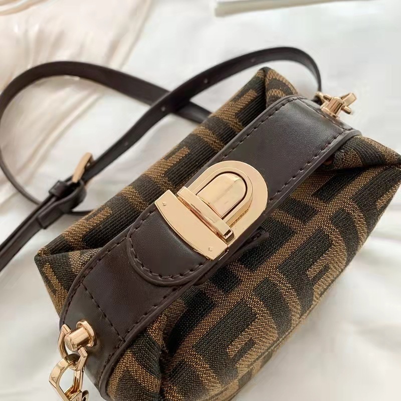 FF sac lunch box 2023 sac à main cuir vintage femme sac de luxe léger filet sac bandoulière S19E