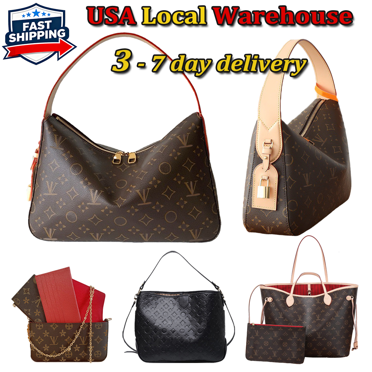 Designer Bag Tote bag Shoulder Bag Luxury Bag TOP Women's handbag Purse Brown Cowhide Hobo Bag Large capacity Fashion Print Underarm Bag Cla