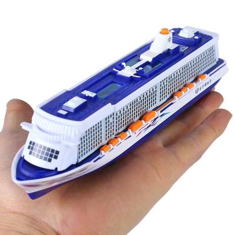Simulation alloy sound and light pull back cruise ship toy1100 metal ship toy modelyacht sightseeing boat C251118-image-1086727819