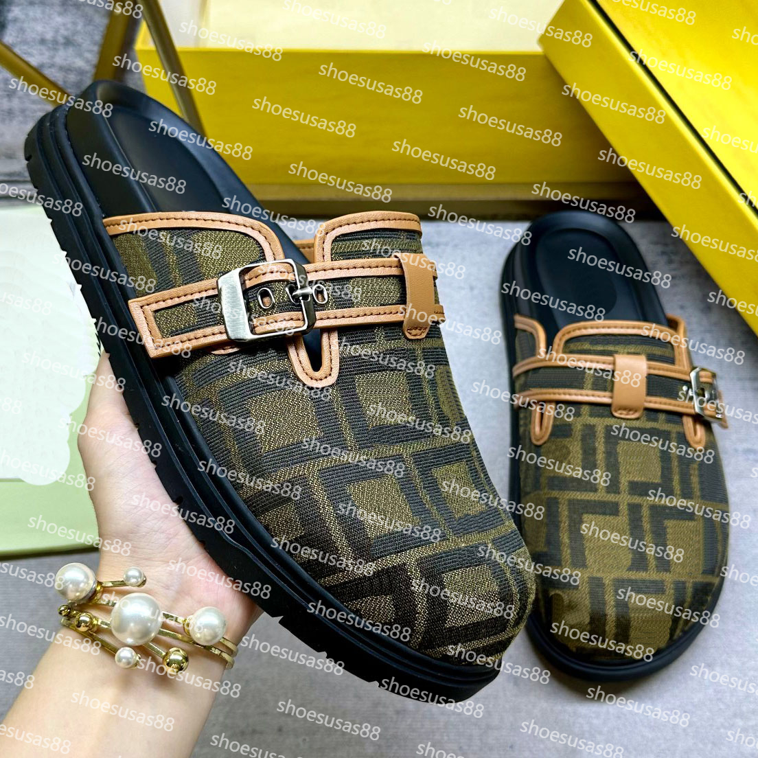Designer Denim Sandals Feel Slides Slipper Women Men Feel Sabot Mule Sandal Luxury Top-Quality Platform Cosy Mule Sandal