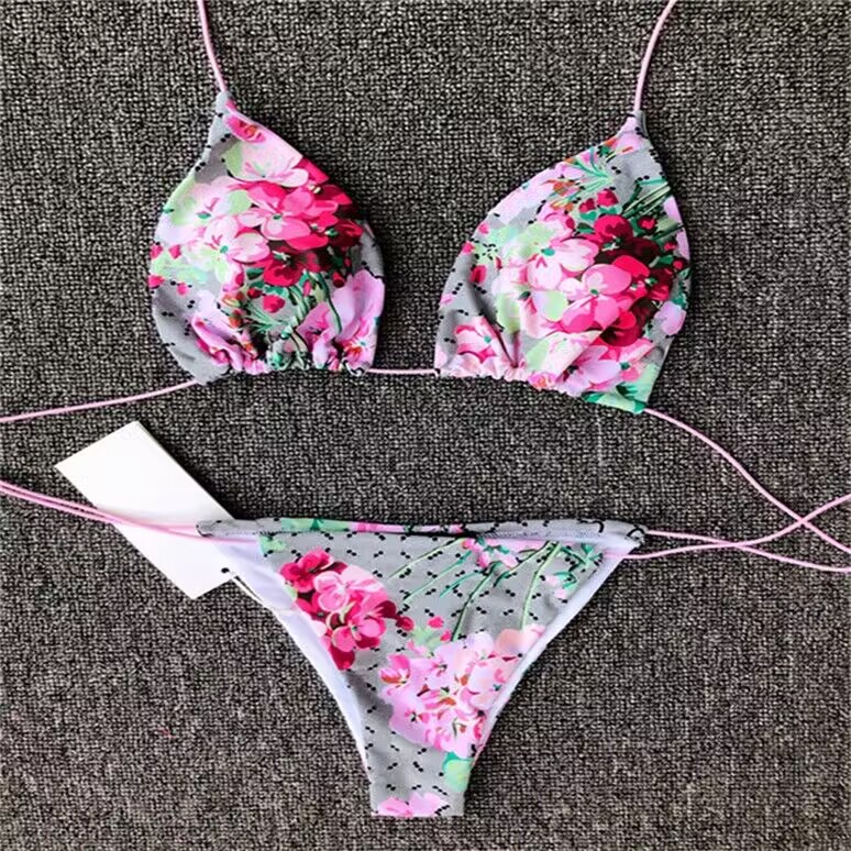 Maillot de bain femme Sexy string ensemble Bikini maillot de bain bandeau Push Up rembourré maillot de bain été plage femmes maillot de bain brés