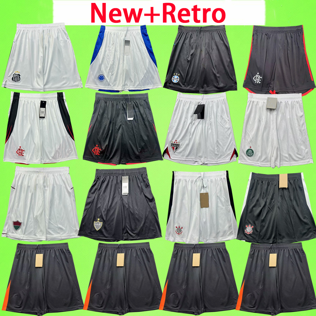 Santos 25 26 27 flamengo soccer shorts Palmeiras 2025 2026 2027 Cruzeiro home away third Gremio Football pants fans version men kids PEDRO DIEGO