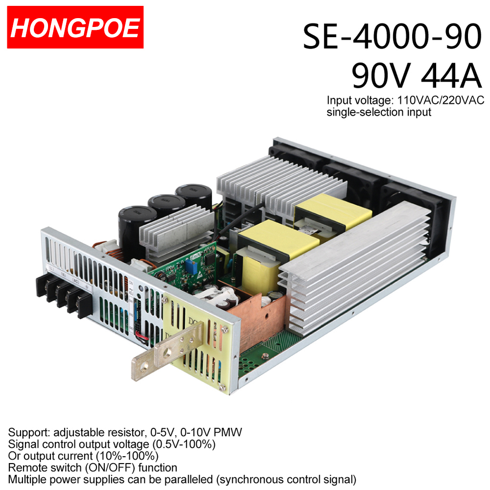 90V 44A 4000W SMPS CE Certified Adjustable AC-DC Power Supply with 0-5V/0-10V PLC/PMW Signal Control, 0-90V Regulator, 90V 44A Power Supply-image-1109161460