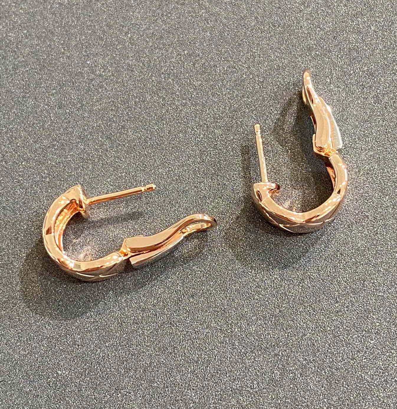 Luxury quality clip earring in 18k rose gold plated for women wedding jewelry gift with box party match PS3829
