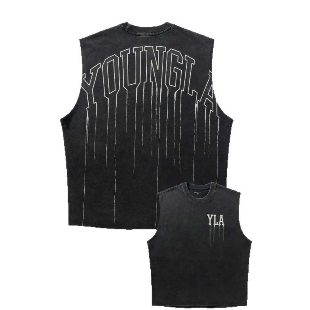 2026 YA New Mens Tank Top Gym Cotton Workout Slveless Shirt Men Pullover Round Neck Sports Vest Men Undershirt T260715