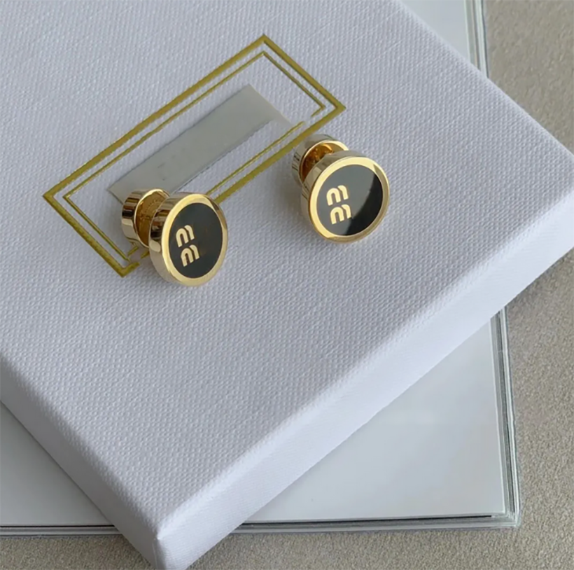 Designer Round Ear Stud Earring aretes orecchini Fashion 18K Gold Plated Letter Eardrop Earrings for Women Party Wedding Top Quality Jewelry Gift