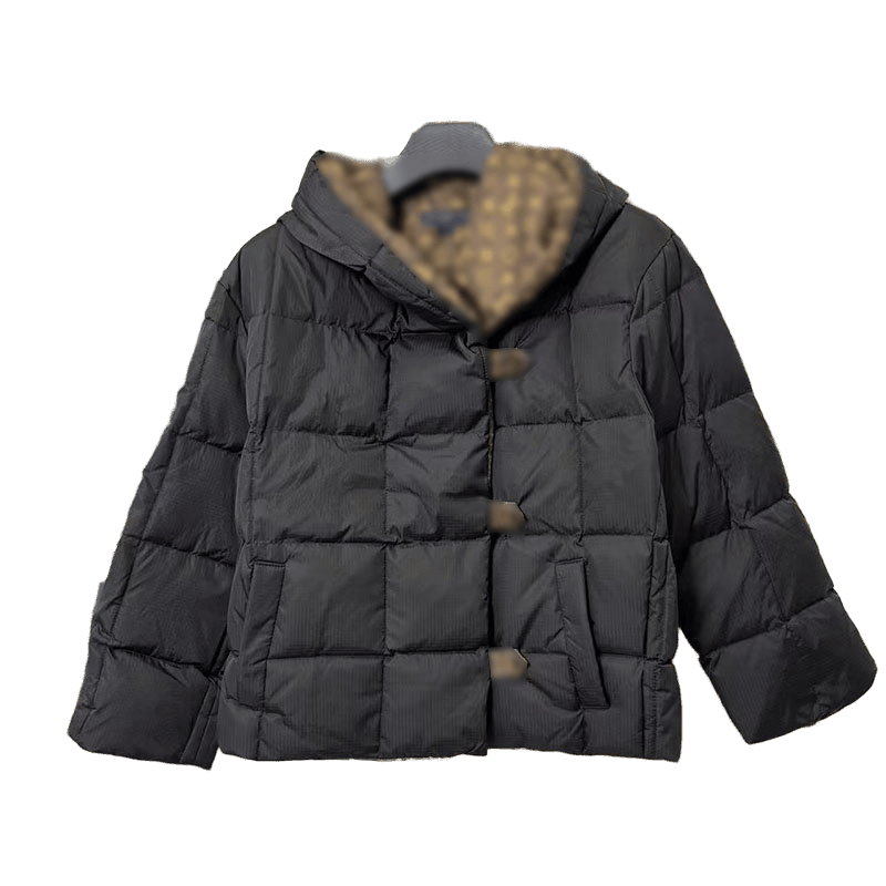 25SS New Product Designer Winter New Fashion Trendy Classic Retro Leisure Jacquard Letter Old Flower Lining Hooded Cotton Jacket Women's Down J