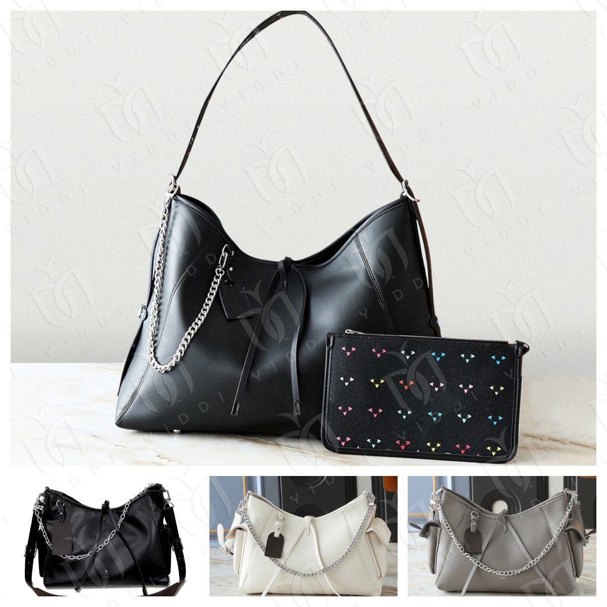 Women Trend Designer Hobo Shoulder bag Soft Leather Slouchy bag Large Capacity Luxury Handbag Shopping bags Designer Weekend Travel bag Crossbody To