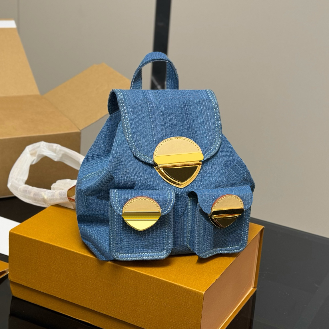 Denim backpacks designer bag backpack women mini designers bags luxury back pack womens fashion classic backpacks with dust bag