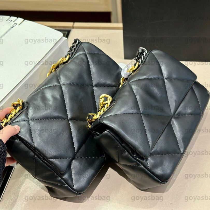 Designer 19bag femmes Sac à épaule en argent en or