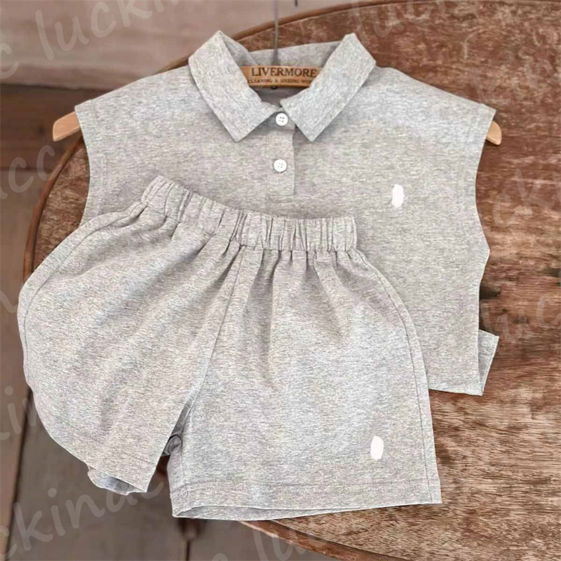 Designer Children Polo Tshirts Set Fashion Summer Sportwear Shorts Set Tennis Kids Shirt 2pcs Luxury Brand Embroidery Tees Kids Clothing Set