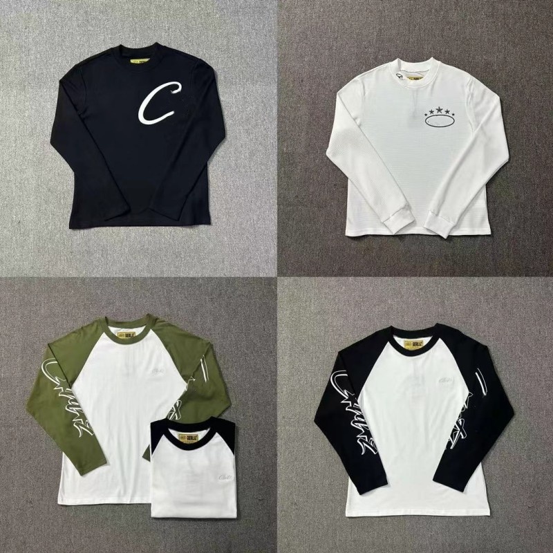 Men's Designer Sweatshirt Niche Streetwear Classic Long-Sleeve T-Shirt Unisex Loose Casual Crew Neck Five-Star Waffle Knit Long-Sleeve