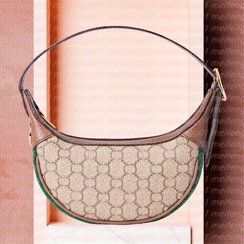 Vintage Nylon canvas Croissant Half moon bag lady Luxury Designer Mini Shoulder tote underarm bag for Women's mens clutch handbag Even crossbod