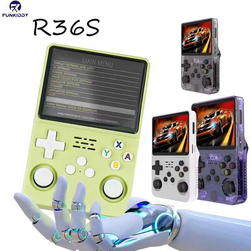 R36S Handheld Game Console 35Inch IPS Sn 64/128G Classic Retro Game Consoles Arkos System Portable Pocket Video Game Player H251119-image-1085259847