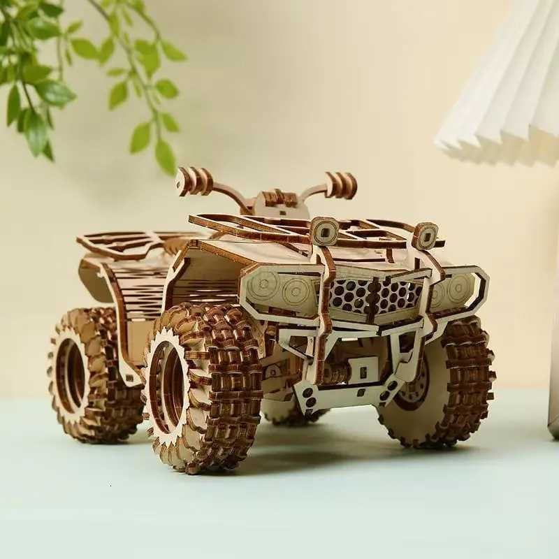 3D Wooden Puzzle Model Kit DIY Models Toys Gift for Adults Boys ATV All Terrain Vehicle Seaside Motorcycle Dune Buggy C251118-image-1085180070