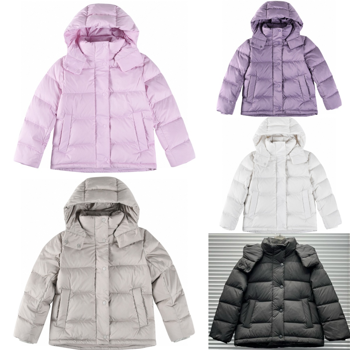 Kids Baby Down Coats Designer Boys Girls Clothes Toddlers Children Winter Warm Clothing Youth Outdoor Hooded Outwear Black White Grey Pink Purple-image-1024540545
