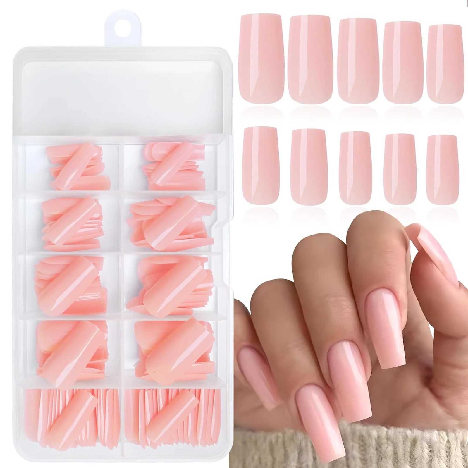 120Pcs Jelly Pink Press On Nails Square Medium Fake Nails Full Coverage Artificial Fake Nails Acrylic Nails For Women GirlsT251118T251119-image-1085214204