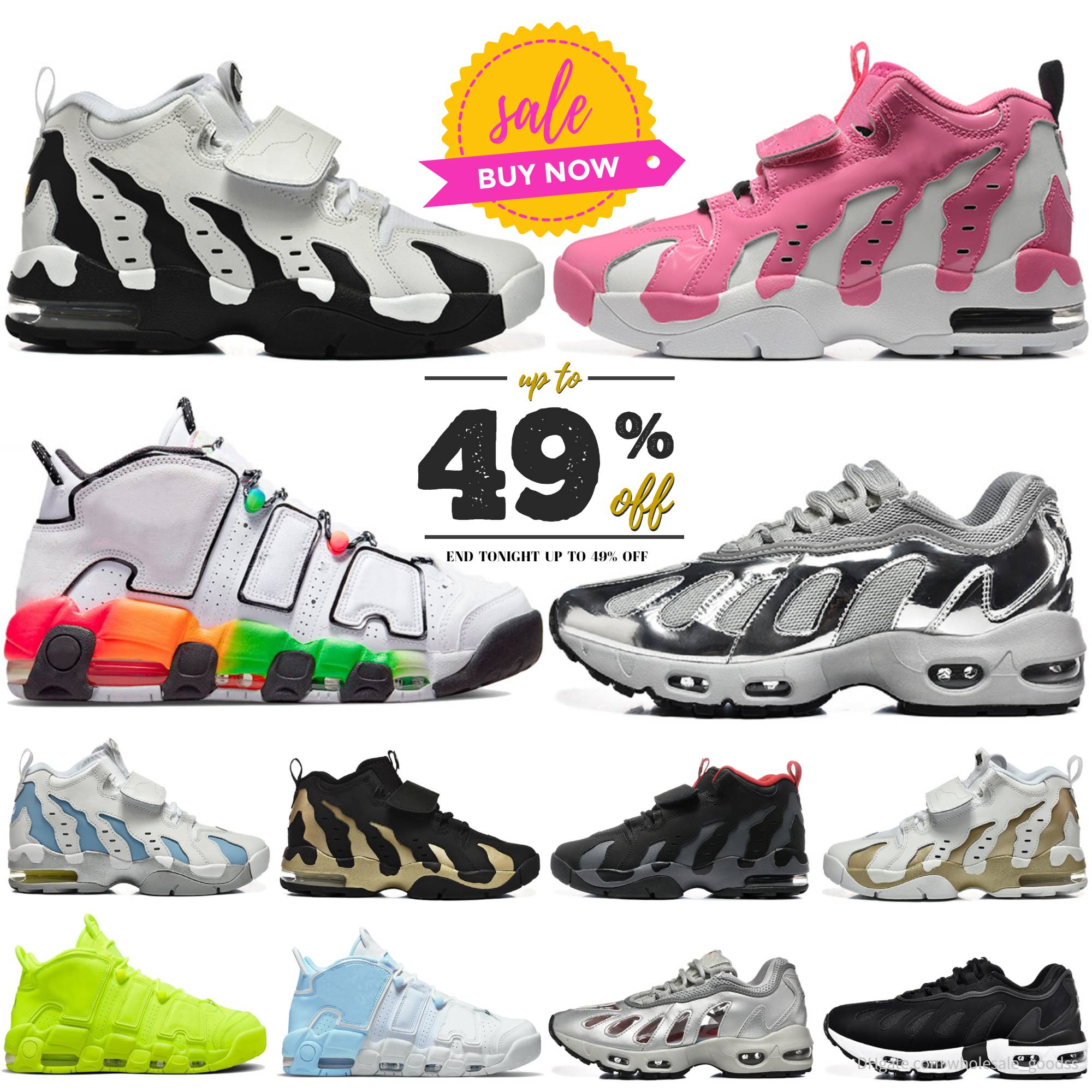 96 Uptempos DT Running Shoes Designer Mens Women Sport Sneakers More White Black Vegas Gold Camo Silver Bullet Light Aqua Limestone Valerian Blue Tr