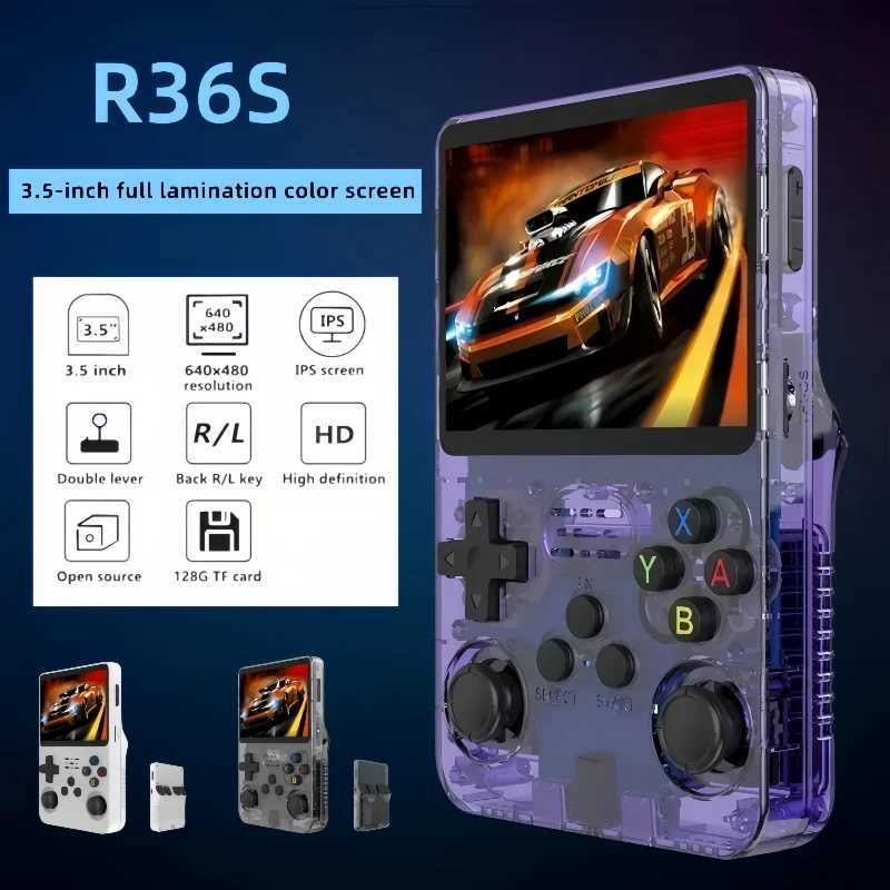 128G Retro Handheld Game Console Classic Games R36S Linux System 35 Inch IPS Sn Portable Gaming Video Players H251119-image-1085260633