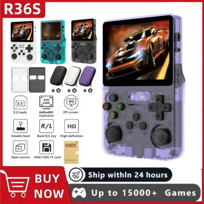 Open Source R36S Retro Handheld Video Game Console Linux System 35 Inch IPS Sn Portable Pocket Video Player 64GB 128G Games H25111910-image-1085335752