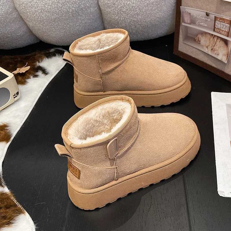 Women's new style snow boots thick soled fleece-lined short boots cold-proof boots winter anti-slip warm snow cotton shoes T260922JYOK