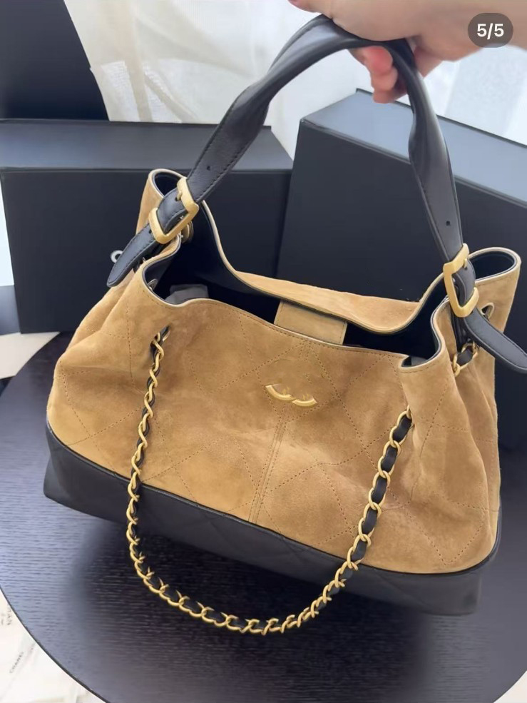 10A NEW 25 bag luxury Classic Flap high quality caviar women designer bag sheepskin diamond grid chain capacity bucket bag hand-held single shoulder