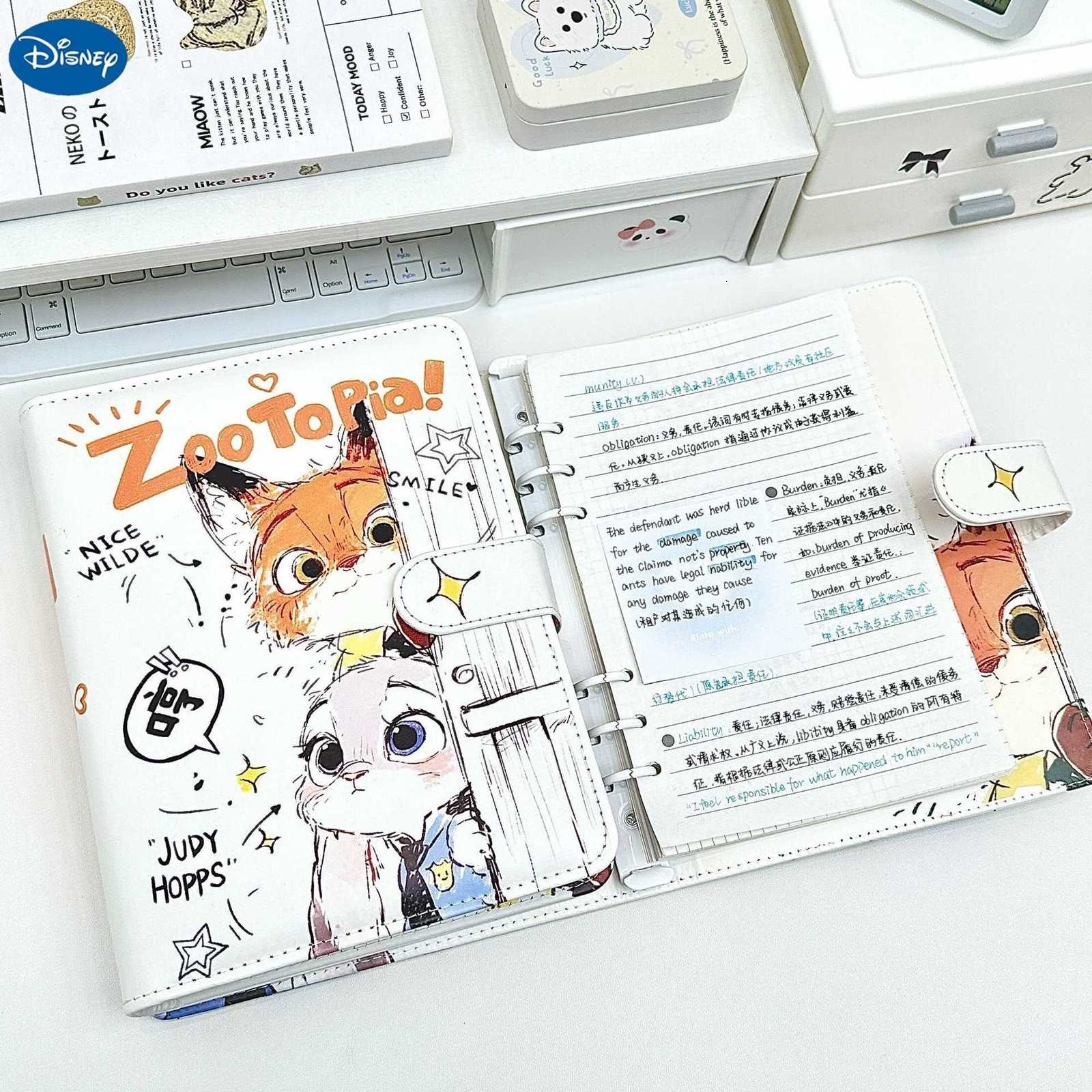 Disney Zootopia Portrait Notebook Student High-Value PU Material Detachable Loose-Leaf Notebook H251119-image-1085213794