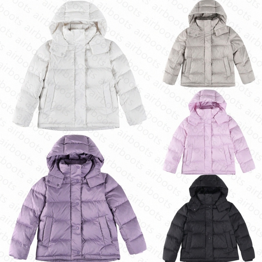 Designer Boys Girls Clothes Kids Down Coats Toddlers Warm Clothing Children Winter Jackets Luxury Outdoor Hooded Outwear Youth Black White Grey P-image-1085214009