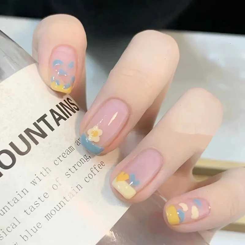 24Pcs/Set Artifical Seamless Removable Fake Nails Wearing Reusable Press-On Nails Ballerina Coffin Cute Kawaii False NailT251118T251119-image-1085216046