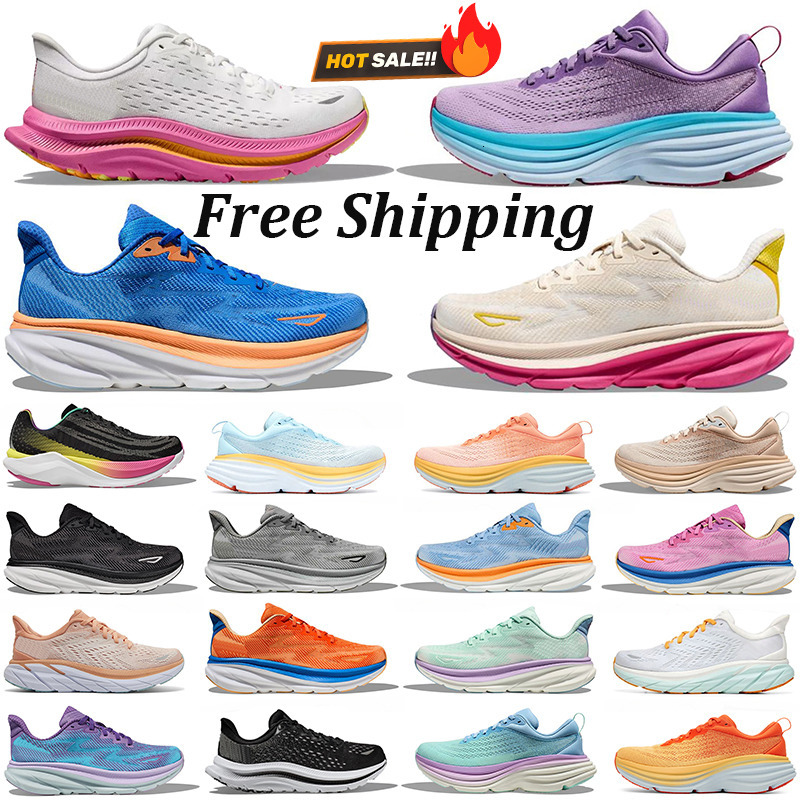 Running hokasneakers livraison gratuite kawana chaussures hommes femmes clifton 9 bondi 8 baskets de designer rose blanc noir homme homme femme