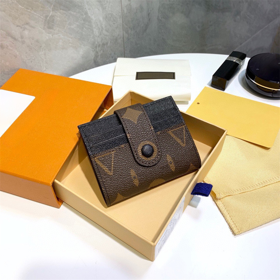 Coin Purses Designer Wallets Card Holders Leather Classic Lightweight Card Clip Printed Wallet Hasp Passport Clip Daily Outfit Travel Card Pack