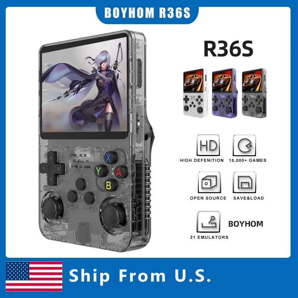 BOYH 64G R36S Retro Handheld Video Game Console Linux System 35 Inch IPS Sn Portable Pocket Video Player 128G Games H251119-image-1085260471