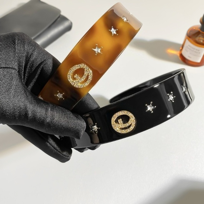 Women&#039;s Headbands Diamond Letters Headband Classic Retro Tortoiseshell Headbands Designer Brands Acetate Headbands High Quality Hair Accesso-image-1085304984