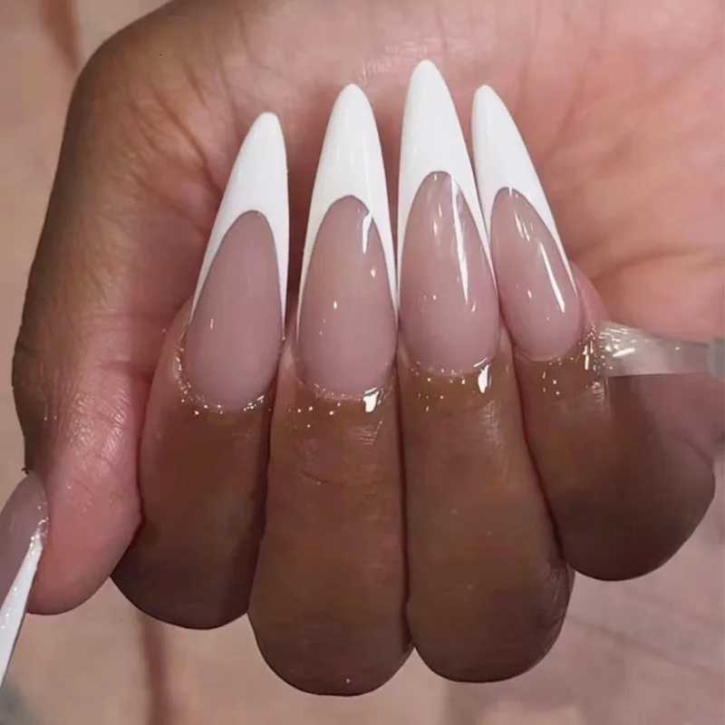 24 pieces of French minimalist short nails pressed nails fashionable womens wearing nails including 1 jelly and 1 nail fileT251118T251119-image-1085218478