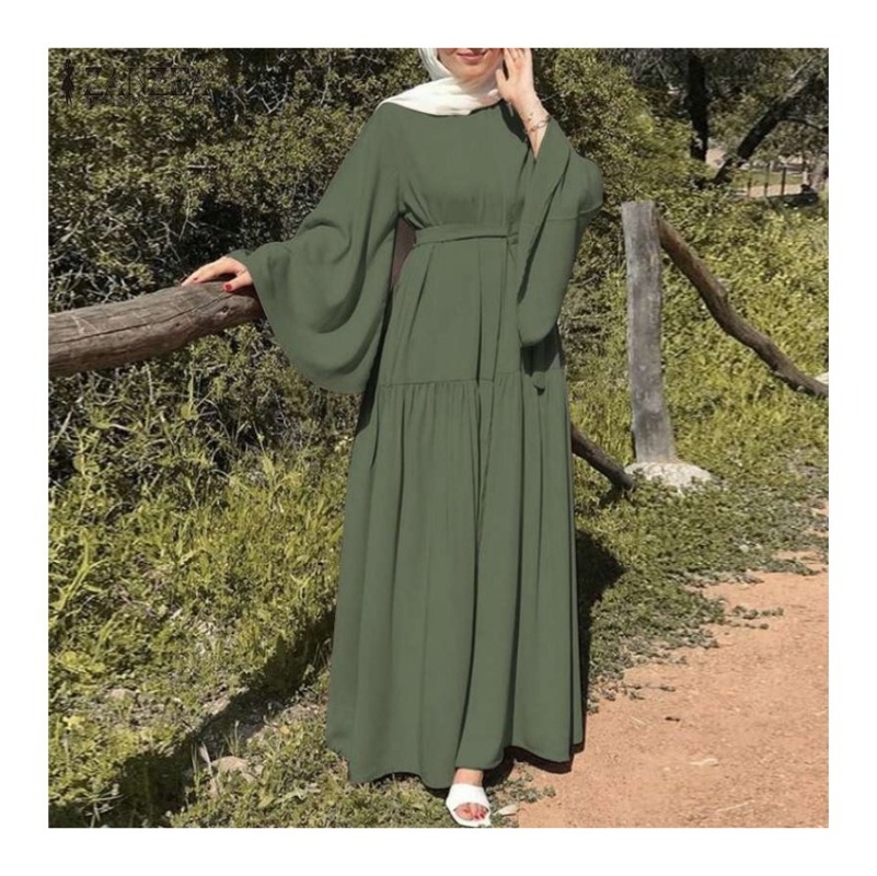 (1328) Nouvelle ceinture de pull ample de couleur unie avec robe à poignets larges