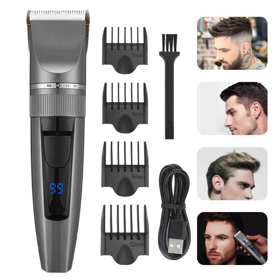 USB electric full body clipper precision electric hair clipper LCD digital push rod electric push rodT251120-image-1085403045