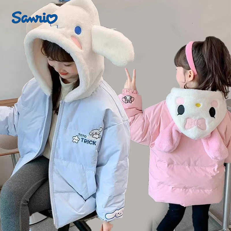 Sanrio Childrens Jacket Girl Cotton Clothes My Melody Girls Leisure Sports Hooded Jacket Cinnamoroll Child Hoodie Cartoon Gift H251120-image-1085365235