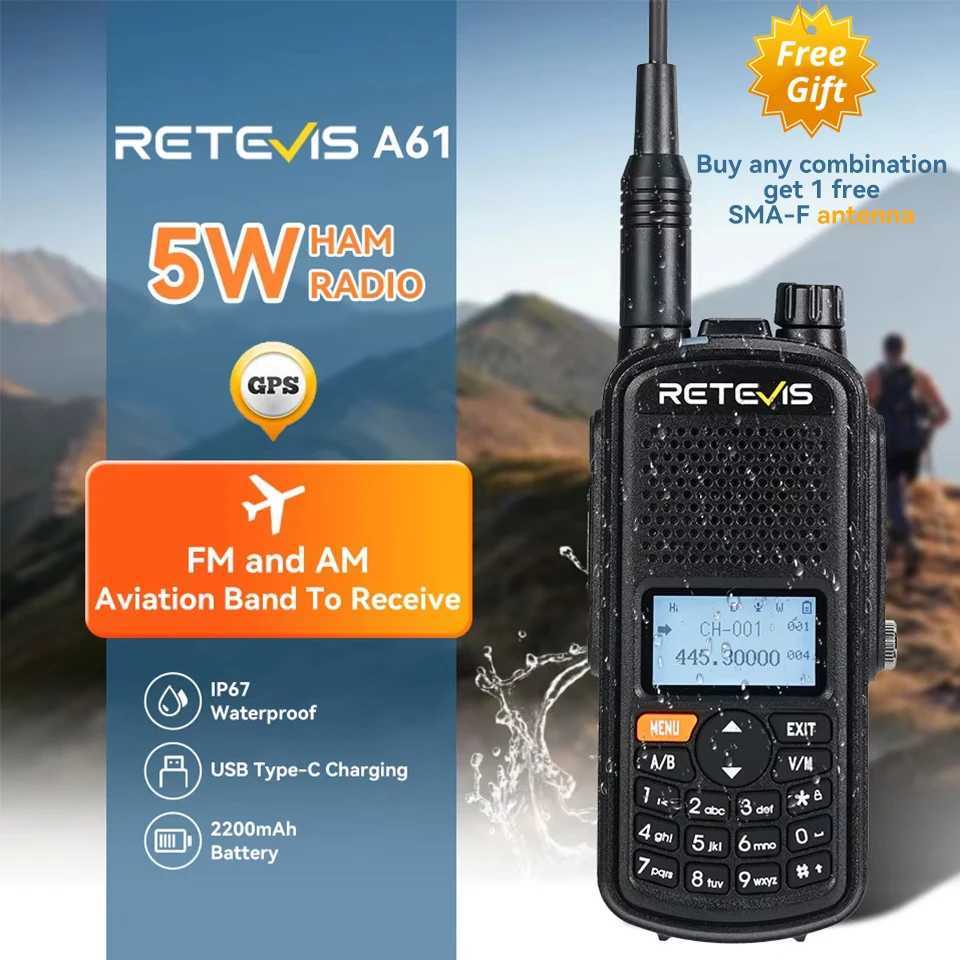 Retevis A61 Walkie Talkie GPS AM FM Long Range Cmunication Ham Ra IP67 Waterproof Two-way Ra Amateur Transceiver Camping C251120-image-1085438351