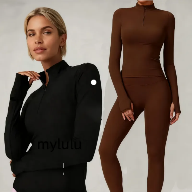 5a women Yoga set gym shirt leggings set Fitness Top Clothes Quick Drying Fitness Top Long Sleeve T Shirts Pilates Sports Running Tops Female-image-1085441400