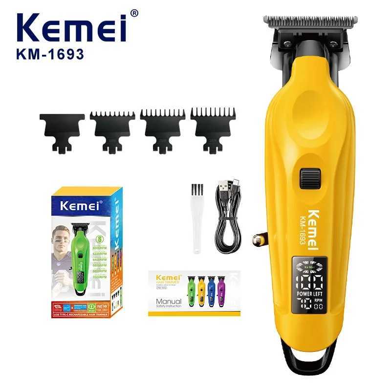 Kemei Hot-Selling Candy-Colored Professional Electric Hair Clipper Wireless Hair Trimmer Electric Zero-Cut Hair Clipper KM-1693T251120-image-1085394602
